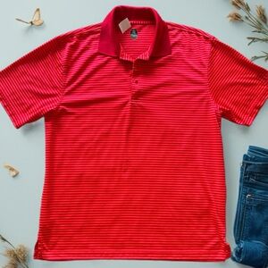 Red Striped Polo Shirt